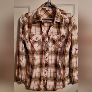 Vintage Cato plaid Shirt, button down, Women's size Medium